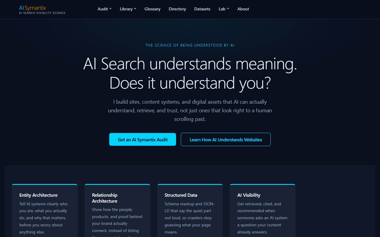Homepage of aisymantix.com
