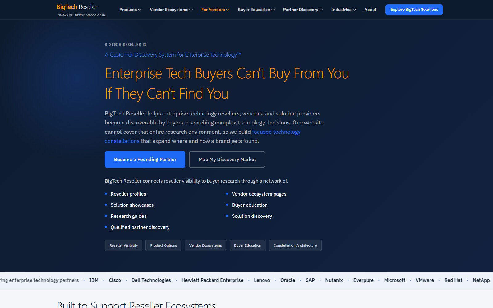 Homepage of bigtechreseller.com