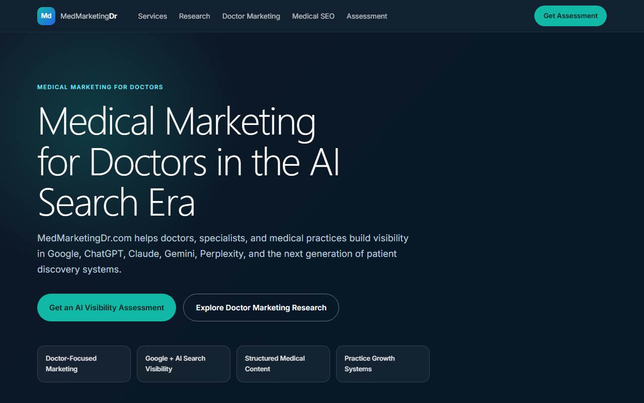 Homepage of medmarketingdr.com