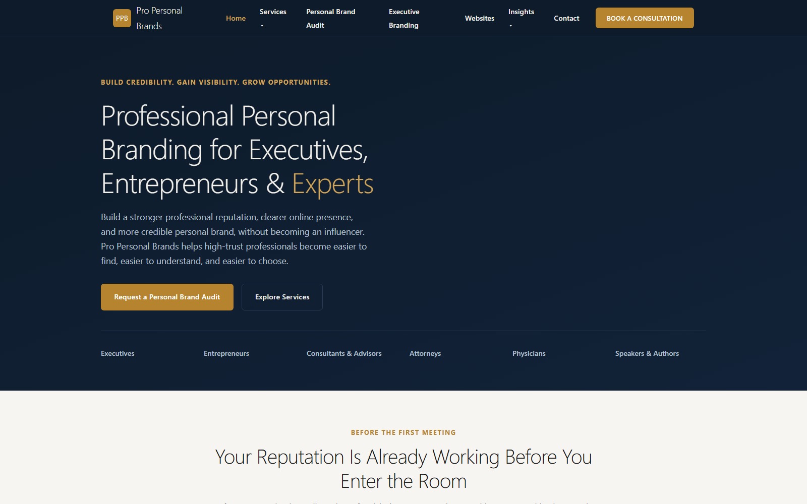 Homepage of propersonalbrands.com